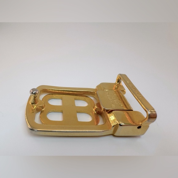 Balenciaga BB Logo Belt Buckle Gold Silver Authentic EUC Balenciaga Logo - Picture 5 of 10